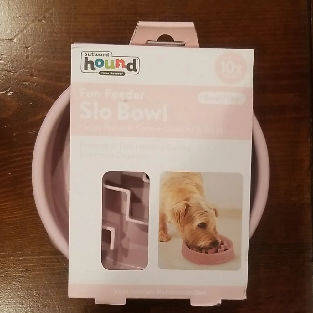 Outward Hound Pink Slo Bowl Fun Feeder